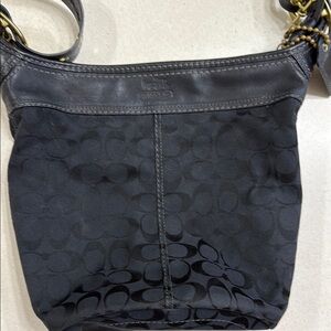 Coach Black Signature Shoulder Bag